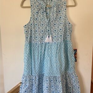J. crew lightweight cotton 3 tier swing dress - M